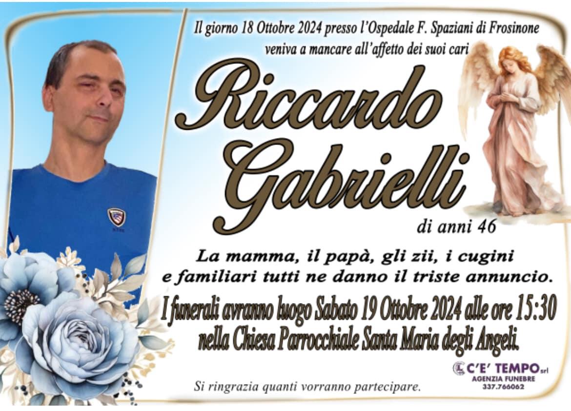 Riccardo Gabrieli muore a soli 46 anni la comunità di Frosinone piange