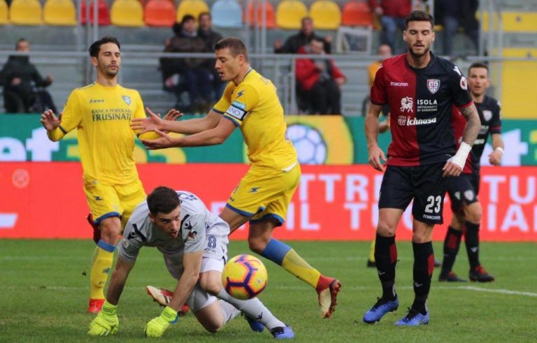 Frosinone Cagliari partita match serie a calcio ciociaria