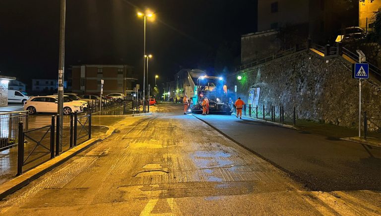 Anagni – Ultimato il rifacimento del manto stradale in Via Piscina e Via della Sanità